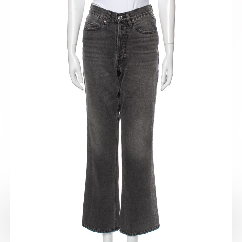 RE/DONE High Rise Button Front Jeans